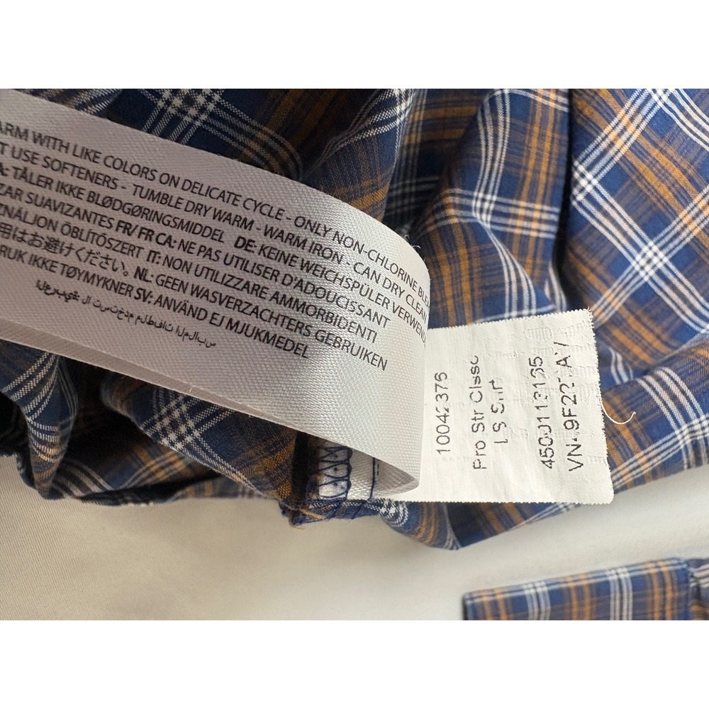Ariat Pro Series Shirt Mens XL Blue Brown Plaid Stretch Long Sleeve Excellent - Picture 6 of 14